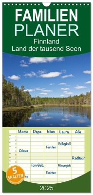 Familienplaner 2025 - Finnland - Land der tausend Seen mit 5 Spalten (Wandkalender, 21 x 45 cm) CALVENDO