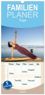 Familienplaner 2025 - Yoga mit 5 Spalten (Wandkalender, 21 x 45 cm) CALVENDO