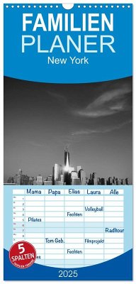 Familienplaner 2025 - New York mit 5 Spalten (Wandkalender, 21 x 45 cm) CALVENDO