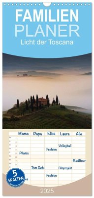 Familienplaner 2025 - Licht der Toscana mit 5 Spalten (Wandkalender, 21 x 45 cm) CALVENDO