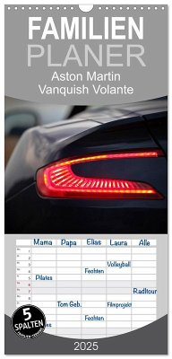 Familienplaner 2025 - Aston Martin Vanquish Volante mit 5 Spalten (Wandkalender, 21 x 45 cm) CALVENDO