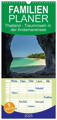 Familienplaner 2025 - Thailand - Trauminseln in der Andamanensee mit 5 Spalten (Wandkalender, 21 x 45 cm) CALVENDO