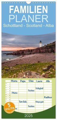 Familienplaner 2025 - Schottland - Scotland - Alba mit 5 Spalten (Wandkalender, 21 x 45 cm) CALVENDO