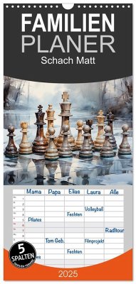 Familienplaner 2025 - Schach Matt mit 5 Spalten (Wandkalender, 21 x 45 cm) CALVENDO
