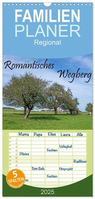 Familienplaner 2025 - Romantisches Wegberg mit 5 Spalten (Wandkalender, 21 x 45 cm) CALVENDO