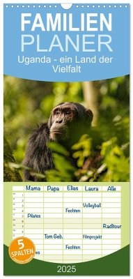 Familienplaner 2025 - Uganda - ein Land der Vielfalt mit 5 Spalten (Wandkalender, 21 x 45 cm) CALVENDO - Calvendo;rsiemer