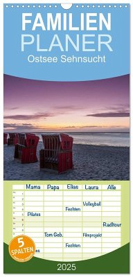 Familienplaner 2025 - Ostsee Sehnsucht mit 5 Spalten (Wandkalender, 21 x 45 cm) CALVENDO