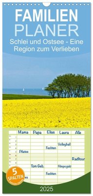 Familienplaner 2025 - Schlei und Ostsee - Eine Region zum Verlieben mit 5 Spalten (Wandkalender, 21 x 45 cm) CALVENDO - Calvendo;Hornecker, Frank