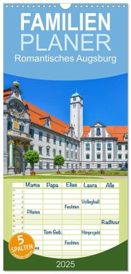 Familienplaner 2025 - Romantisches Augsburg mit 5 Spalten (Wandkalender, 21 x 45 cm) CALVENDO