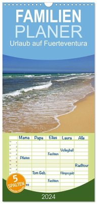 Familienplaner 2025 - Urlaub auf Fuerteventura mit 5 Spalten (Wandkalender, 21 x 45 cm) CALVENDO