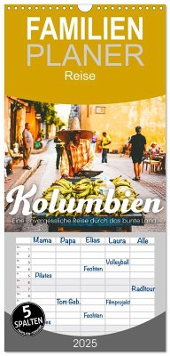 Familienplaner 2025 - Kolumbien - Eine unvergessliche Reise durch das bunte Land. mit 5 Spalten (Wandkalender, 21 x 45 cm) CALVENDO