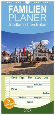 Familienplaner 2025 - Stadtansichten Brilon mit 5 Spalten (Wandkalender, 21 x 45 cm) CALVENDO