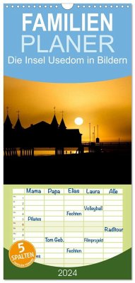 Familienplaner 2025 - Die Insel Usedom in Bildern mit 5 Spalten (Wandkalender, 21 x 45 cm) CALVENDO