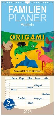 Familienplaner 2025 - ORIGAMI - Kreativität ohne Grenzen mit 5 Spalten (Wandkalender, 21 x 45 cm) CALVENDO