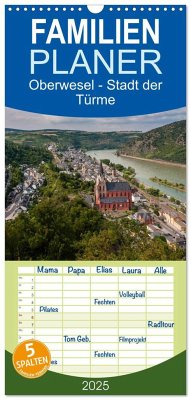 Familienplaner 2025 - Oberwesel - Stadt der Türme mit 5 Spalten (Wandkalender, 21 x 45 cm) CALVENDO - Calvendo;Hess, Erhard