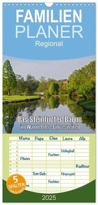 Familienplaner 2025 - Das Steinfurter Bagno im Wandel der Jahreszeiten mit 5 Spalten (Wandkalender, 21 x 45 cm) CALVENDO