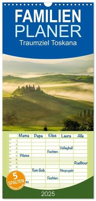 Familienplaner 2025 - Traumziel Toskana mit 5 Spalten (Wandkalender, 21 x 45 cm) CALVENDO