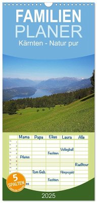 Familienplaner 2025 - Kärnten mit 5 Spalten (Wandkalender, 21 x 45 cm) CALVENDO