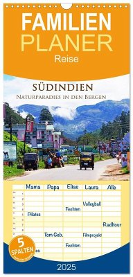 Familienplaner 2025 - Südindien - Naturparadies in den Bergen mit 5 Spalten (Wandkalender, 21 x 45 cm) CALVENDO