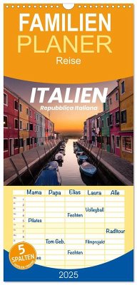 Familienplaner 2025 - Italien - einzigartige Motive mit 5 Spalten (Wandkalender, 21 x 45 cm) CALVENDO