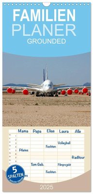 Familienplaner 2025 - GROUNDED mit 5 Spalten (Wandkalender, 21 x 45 cm) CALVENDO