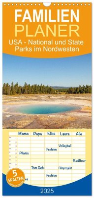 Familienplaner 2025 - USA - National und State Parks im Nordwesten mit 5 Spalten (Wandkalender, 21 x 45 cm) CALVENDO
