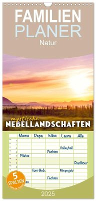 Familienplaner 2025 - Mystische Nebellandschaften mit 5 Spalten (Wandkalender, 21 x 45 cm) CALVENDO