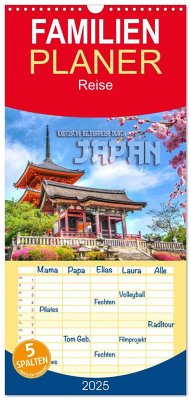Familienplaner 2025 - Exotische Bilderreise durch Japan mit 5 Spalten (Wandkalender, 21 x 45 cm) CALVENDO