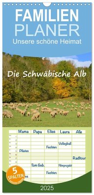 Familienplaner 2025 - Unsere schöne Heimat - Die Schwäbische Alb mit 5 Spalten (Wandkalender, 21 x 45 cm) CALVENDO