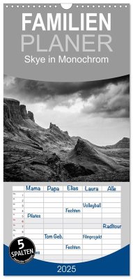 Familienplaner 2025 - Skye in Monochrom mit 5 Spalten (Wandkalender, 21 x 45 cm) CALVENDO