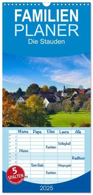 Familienplaner 2025 - Die Stauden, Naturpark in den westlichen Wälder Augsburgs mit 5 Spalten (Wandkalender, 21 x 45 cm) CALVENDO