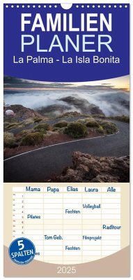 Familienplaner 2025 - La Palma - La Isla Bonita mit 5 Spalten (Wandkalender, 21 x 45 cm) CALVENDO
