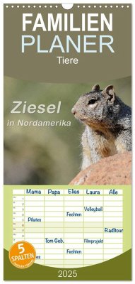 Familienplaner 2025 - Ziesel in Nordamerika mit 5 Spalten (Wandkalender, 21 x 45 cm) CALVENDO - Calvendo;Wilczek, Dieter-M.