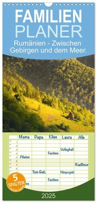 Familienplaner 2025 - Rumänien - Zwischen Gebirgen und dem Meer. mit 5 Spalten (Wandkalender, 21 x 45 cm) CALVENDO