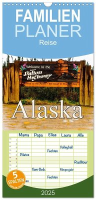 Familienplaner 2025 - James Dalton Highway Alaska mit 5 Spalten (Wandkalender, 21 x 45 cm) CALVENDO - Calvendo;Baumert, Frank