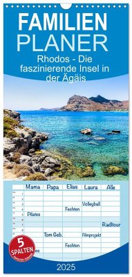 Familienplaner 2025 - Rhodos - Die faszinierende Insel in der Ägäis mit 5 Spalten (Wandkalender, 21 x 45 cm) CALVENDO