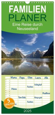 Familienplaner 2025 - Eine Reise durch Neuseeland mit 5 Spalten (Wandkalender, 21 x 45 cm) CALVENDO
