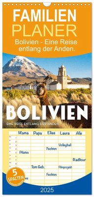 Familienplaner 2025 - Bolivien - Eine Reise entlang der Anden. mit 5 Spalten (Wandkalender, 21 x 45 cm) CALVENDO - Calvendo;SF