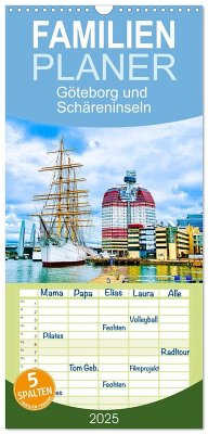 Familienplaner 2025 - Göteborg und Schäreninseln mit 5 Spalten (Wandkalender, 21 x 45 cm) CALVENDO