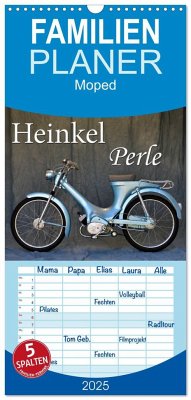 Familienplaner 2025 - Heinkel Perle mit 5 Spalten (Wandkalender, 21 x 45 cm) CALVENDO