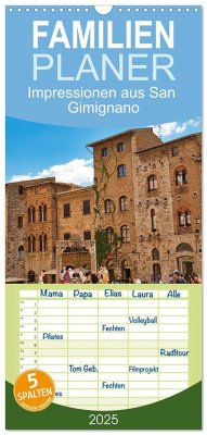 Familienplaner 2025 - Impressionen aus San Gimignano mit 5 Spalten (Wandkalender, 21 x 45 cm) CALVENDO
