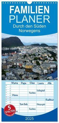 Familienplaner 2025 - Norwegen 2025 mit 5 Spalten (Wandkalender, 21 x 45 cm) CALVENDO