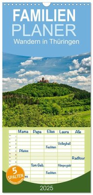 Familienplaner 2025 - Wandern in Thüringen mit 5 Spalten (Wandkalender, 21 x 45 cm) CALVENDO