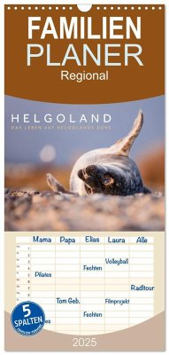 Familienplaner 2025 - Helgoland - Das Leben auf der Düne Helgolands mit 5 Spalten (Wandkalender, 21 x 45 cm) CALVENDO