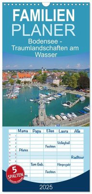 Familienplaner 2025 - Bodensee - Traumlandschaften am Wasser mit 5 Spalten (Wandkalender, 21 x 45 cm) CALVENDO
