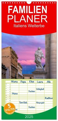 Familienplaner 2025 - Italiens Welterbe mit 5 Spalten (Wandkalender, 21 x 45 cm) CALVENDO