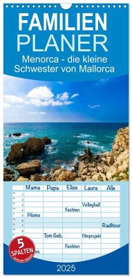 Familienplaner 2025 - Menorca - die kleine Schwester von Mallorca mit 5 Spalten (Wandkalender, 21 x 45 cm) CALVENDO