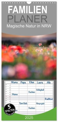 Familienplaner 2025 - Magische Natur in NRW mit 5 Spalten (Wandkalender, 21 x 45 cm) CALVENDO