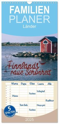 Familienplaner 2025 - Finnlands raue Schönheit mit 5 Spalten (Wandkalender, 21 x 45 cm) CALVENDO