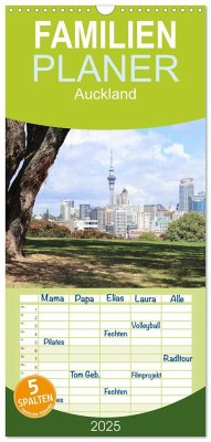 Familienplaner 2025 - Auckland mit 5 Spalten (Wandkalender, 21 x 45 cm) CALVENDO